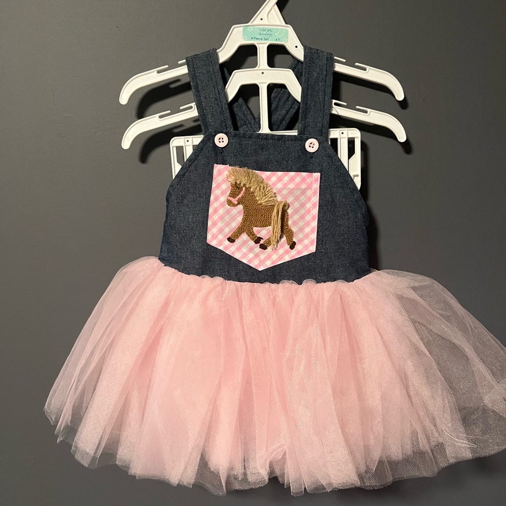 Infant Girls Overall Dress, 6-9 months